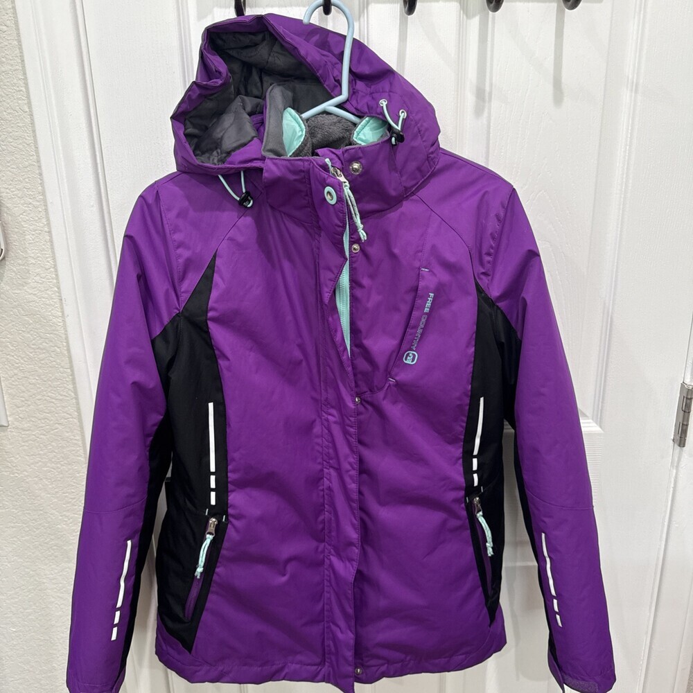 Free Country 2-Piece Ski Coat Purple Women’s Medium Snow Winter Jacket